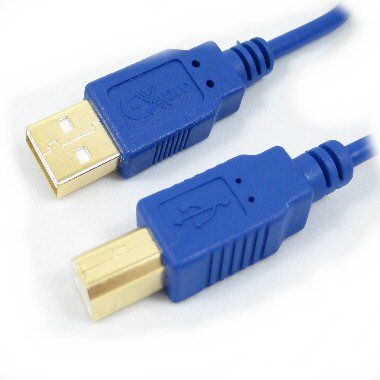 Ex-Pro Ultra Standard Gold USB 2.0 Cable ( Hi-Speed USB ), Type A to B (A-B) - 2m