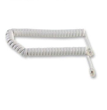 Ex-Pro Telephone Handset Coiled White Cable, 1.5m
