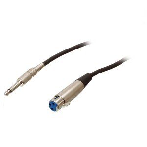 Ex-Pro XLR Cable (Plug) to 6.35mm Jack (Stereo Jack) - Black 6m