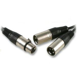 Ex-Pro XLR Cable (Plug) to 2 x XLR Socket Splitter - 1.5m