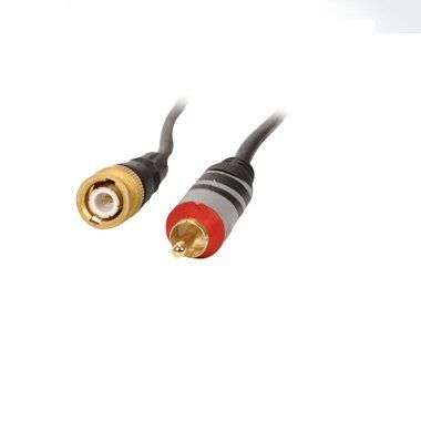 Ex-Pro Premium Robust Gold Plated BNC to Phono Male Adapter Cable - 1.5m