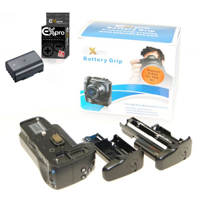 Ex-Pro® Power Grip Pentax D-BG5/BG-5 VALUE KIT (D-Li90) Series for Pentax K3, K-3 (Includes 1 x D-Li90)