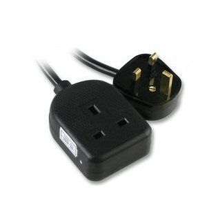 Ex-Pro 1 Gang Way 5m Metre 13A Mains Power Garden/Outdoors Extension Socket Lead Cable Black
