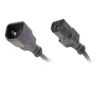 Ex-Pro IEC Plug to Socket Extension cable - Black - 5m