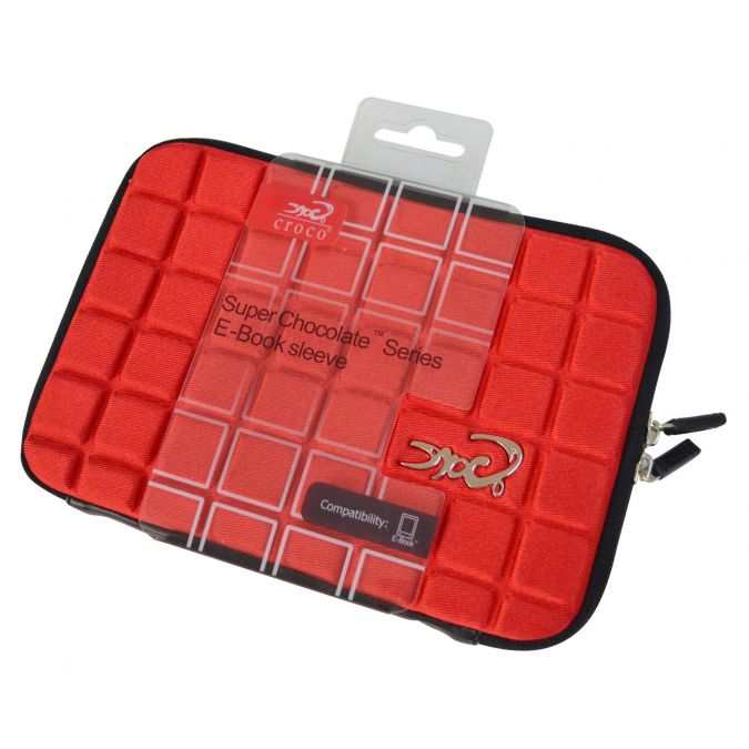 Croco® Super Chocolate Case Cover Carry Sleeve for 7-Inch Samsung Galaxy Tab/Tab2 P1000, P1010, P3100, P3010 - Red