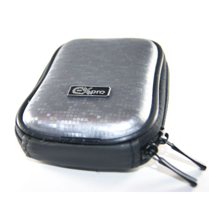 Ex-Pro® Expression Collection - Silver Matrix - Hard Clam Shock proof Digital Camera Case Bag (Cameras upto 95mm x 65mm x 25mm)