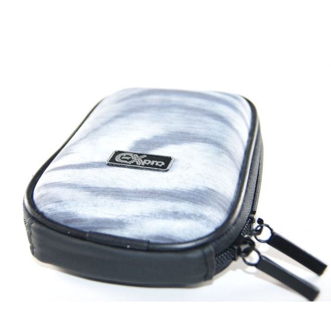 Ex-Pro® Expression Collection - illusion Grey - Hard Clam Shock proof Digital Camera Case Bag (Cameras upto 95mm x 65mm x 25mm)