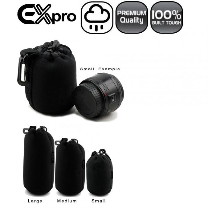 Ex-Pro® Soft Neoprene Lens Pouch Case Bag 115mm X 300mm (Large)