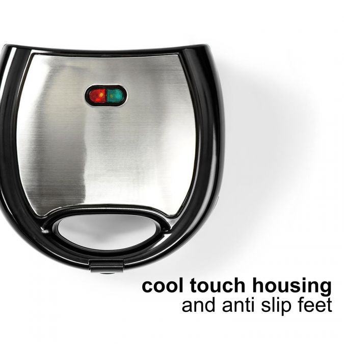 Nedis Dual Belgian Waffle Maker with NonStick Plates