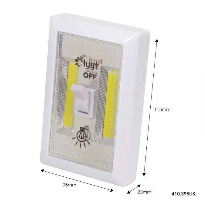 COB LED Dimmer Switch Light Battery Operated Wireless Night Closet Stick On