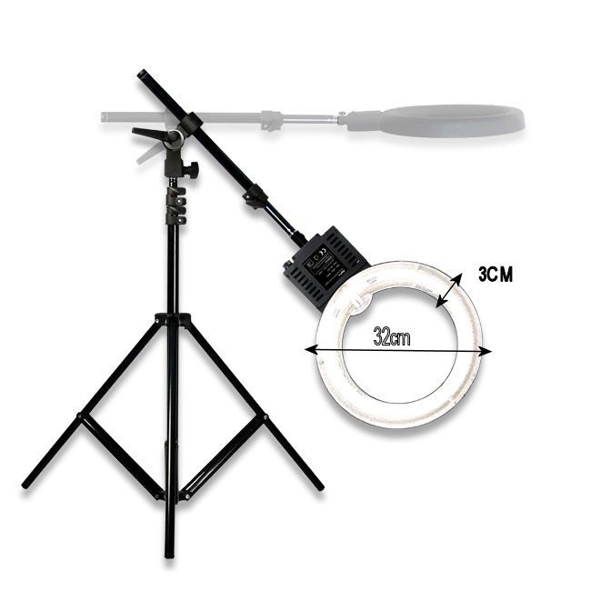 DigPro 80cm Lighting Studio Cube with 3 x 40W Photographic Studio Ring light Kit (5400K 90+ CRI Lamp Power 200W EQ) with Boom/Stands
