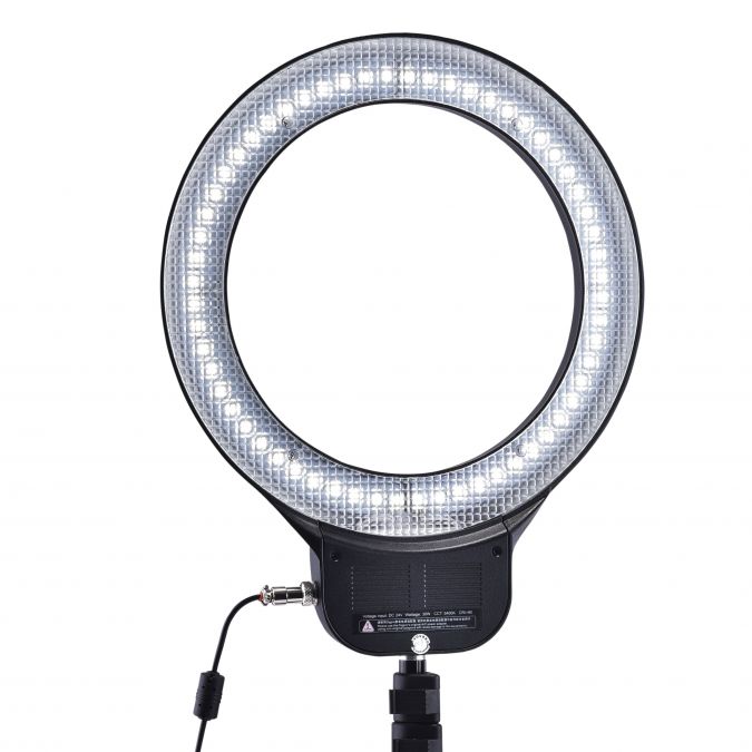 DigPro 30W Photographic/Daylight Cast Metal Ring SM LED Adjustable Lighting Kit (5400K 90+ CRI Lamp Power 200W EQ) with Stands, 32cm/12"