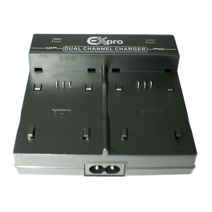 Ex-Pro® Traveller - Dual (Twin) Battery Fast Charge Digital Camera Charger