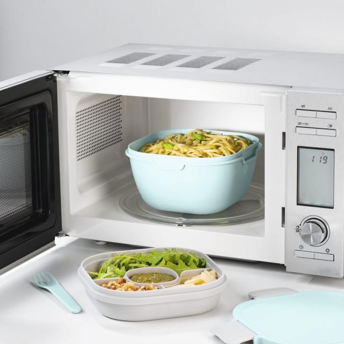 Salad Bowl Lunch Box | 1.4L | with Divider & Fork | BOXED2ME