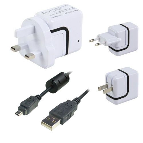 Ex-Pro® Mains AC Worldwide DUAL USB Adapter Charger EH-68P EH-69P with UC-E6 UCE6 USB Cable Lead battery Charging Charge Package for Nikon Coopix