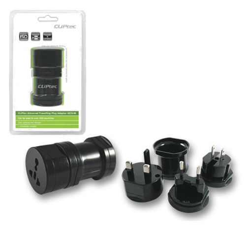 CLiPtec® Universal World Travel Mains Adapter - Covers More than 150 Countries (2500watt)