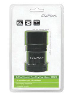 CLiPtec® Universal World Travel Mains Adapter - Covers More than 150 Countries (2500watt)