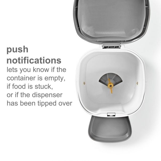 Smart Wi-Fi Pet Feeder, 3.7L Automatic Food Dispenser with Portion Control, Sensor, Programmable Time, and App Control, for Dogs, Cats, Rabbits, and Small Animals - White