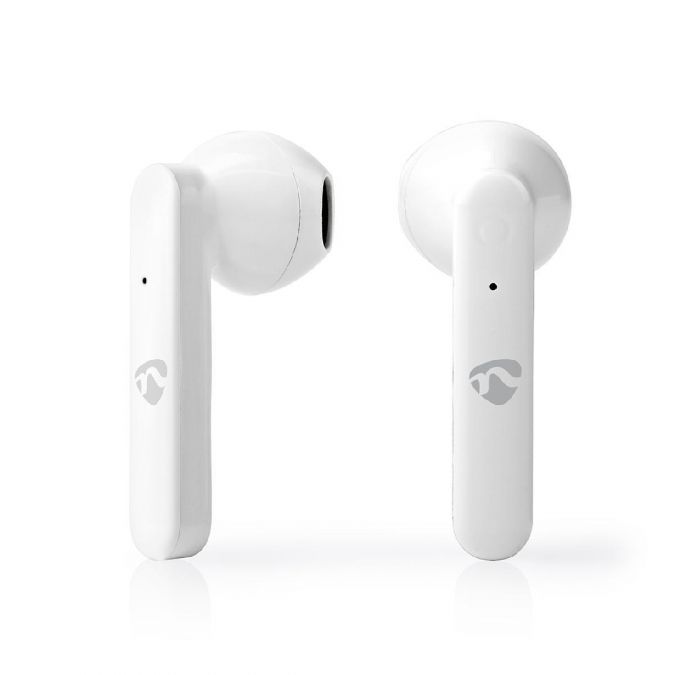 Wireless Earphones, Bluetooth 5.0 Stereo In Ear True Wireless Earbuds Headphones with Built In Mic, Voice and Touch Control, 3 Hrs Playtime and Quick Charging Case - White