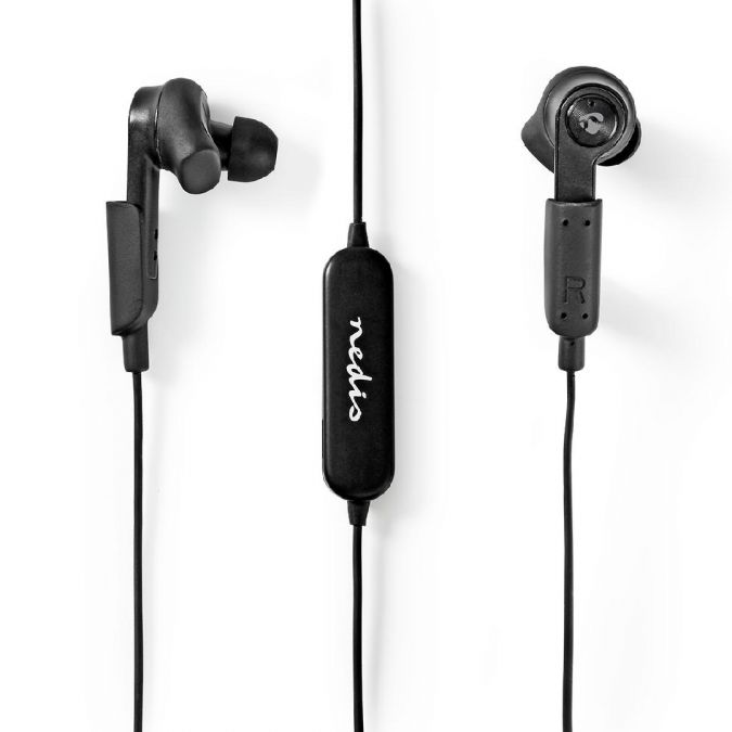 Wireless Earphones, Bluetooth 5.0 Stereo In Ear True Wireless Earbuds Headphones with Built In Mic, Voice and Touch Control, 3.5 Hrs Playtime, Battery Cable and Quick Charging Case - Black