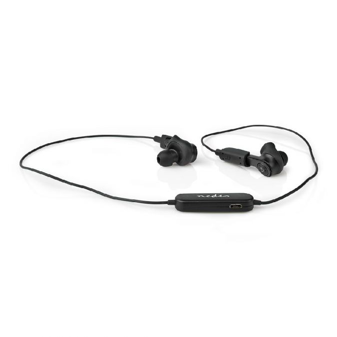 Wireless Earphones, Bluetooth 5.0 Stereo In Ear True Wireless Earbuds Headphones with Built In Mic, Voice and Touch Control, 3.5 Hrs Playtime, Battery Cable and Quick Charging Case - Black