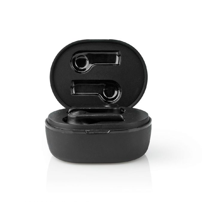 Wireless Earphones, Bluetooth 5.0 Stereo In Ear True Wireless Earbuds Headphones with Built In Mic, Voice and Touch Control, 3.5 Hrs Playtime, Battery Cable and Quick Charging Case - Black