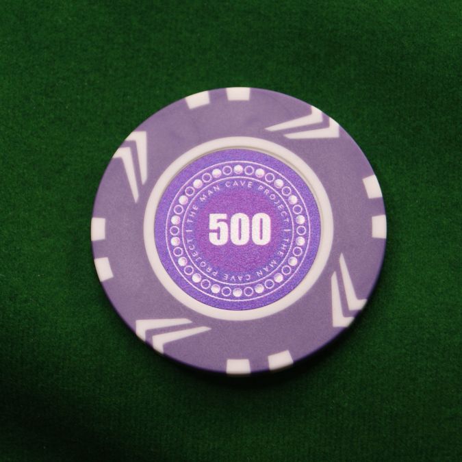 25 x Full Size Poker Numbered Chips 500 Roulette Casino Texas Hold Em Purple 