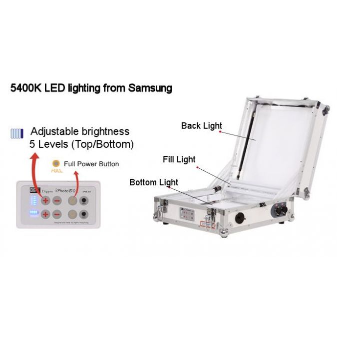 DigPro iPhotobox 40cm Professional LED Shadowless Product Photographic Studio system