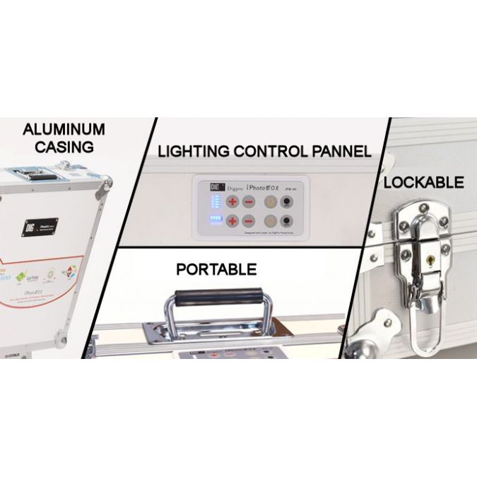 DigPro iPhotobox 40cm Professional LED Shadowless Product Photographic Studio system