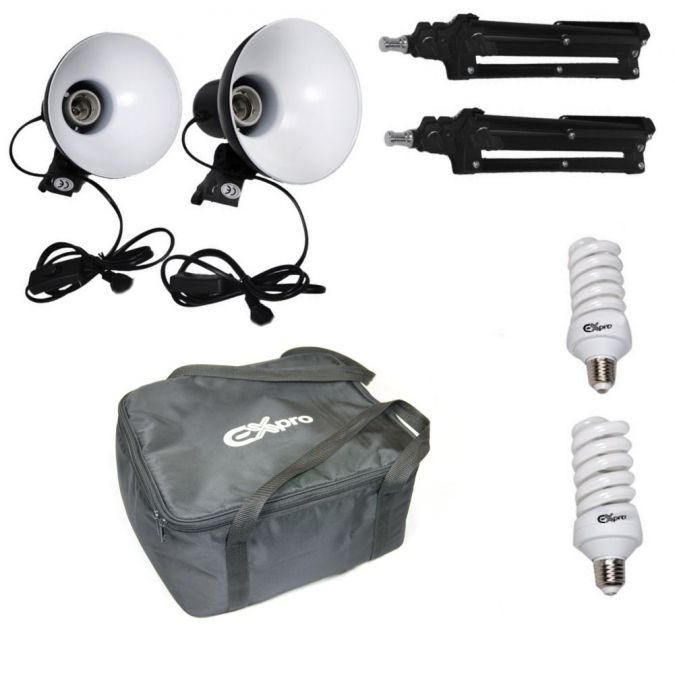 Ex-Pro Photographic Product Kit Pro180 Midi Day Light Set Continuous Lighting with 75cm Tent