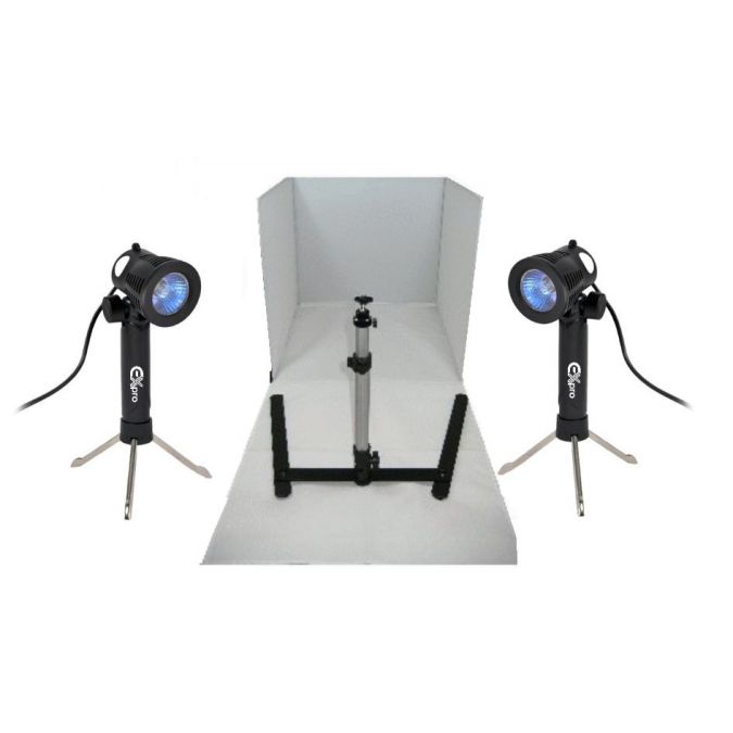 Ex-Pro® SMLED Product Photo Soft Box Cube studio set - 20" x 20" / 50cm x 50cm, 2 x Daylight Lamps & Case