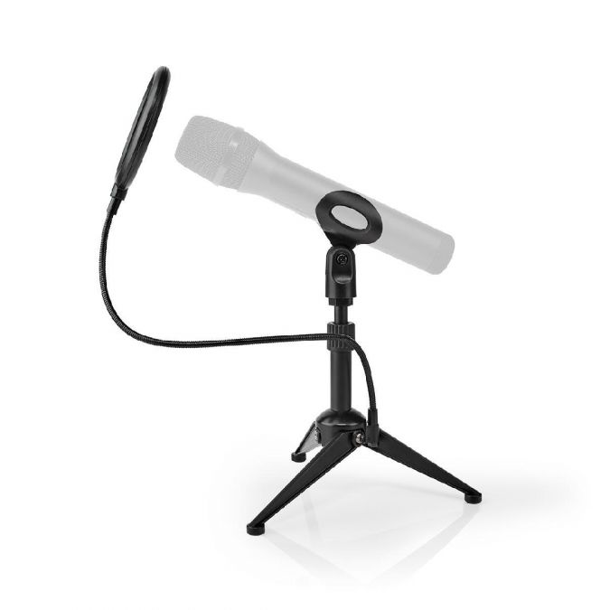 BOXED2ME Microphone Table Tripod with Pop Filter