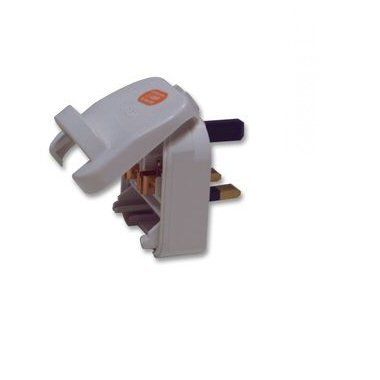 Ex-Pro Schuko Converter Plug with power connections White / 10amp - easily convert Schuko mains lead circular type connections. Ungrounded version.
