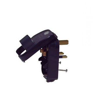 Ex-Pro Schuko Converter Plug with power connections Black / 5amp - easily convert Schuko mains lead circular type connections. Grounded version.