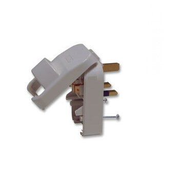 Ex-Pro Schuko Converter Plug with power connections White / 3amp - easily convert Schuko mains lead circular type connections. Grounded version.