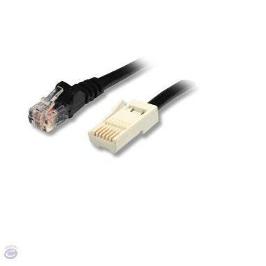 Ex-Pro 5m Black Modem / Telephone line cord cable lead RJ11 to BT Plug, suitable for HiSpeed Internet Modems.