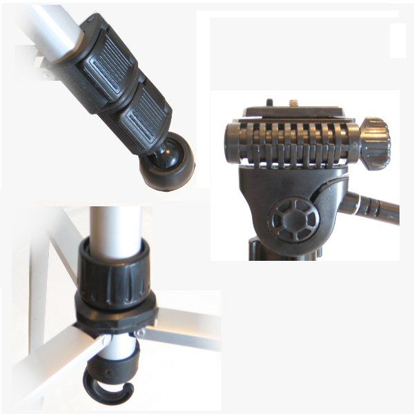 Ex-Pro TR-550A Light Weight Geared with Pan & Tilt - Camera / Camcorder Tripod (530mm - 1450mm / 57")