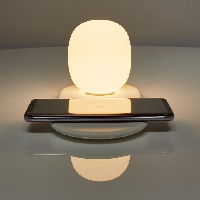 Universal QI Wireless 10W Charger Charging Pad with soft light LED Bed side