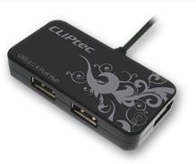 CLiPtec® Flora 4 Port Mini Hub - Black