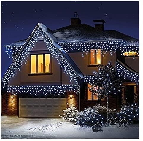 480 Multi Action Snowing Icicles LED Lights with Timer White not assigned,JNS_456401 Premier Decorations