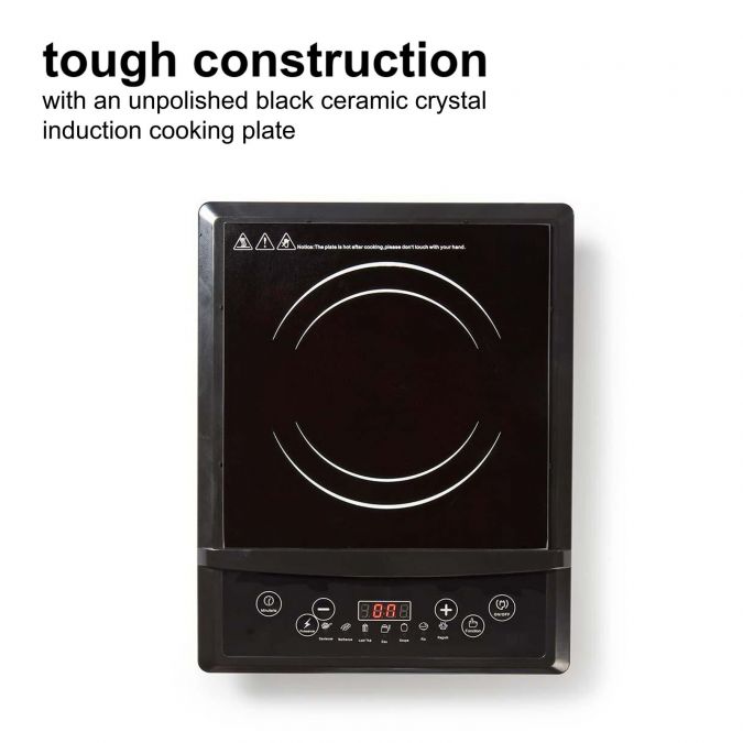 BOXED2ME Single Induction Hob 2000W Black