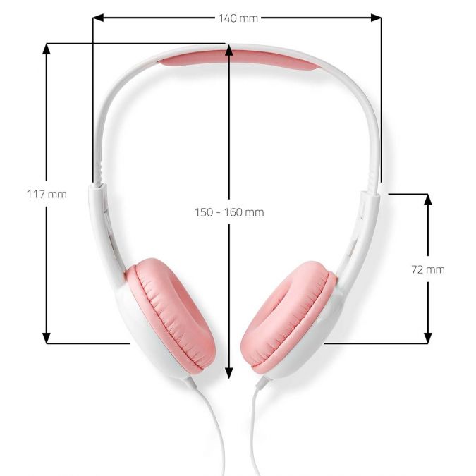 Nedis Kids Over Ear Headphones Kidssafe Childrens Girls Earphones