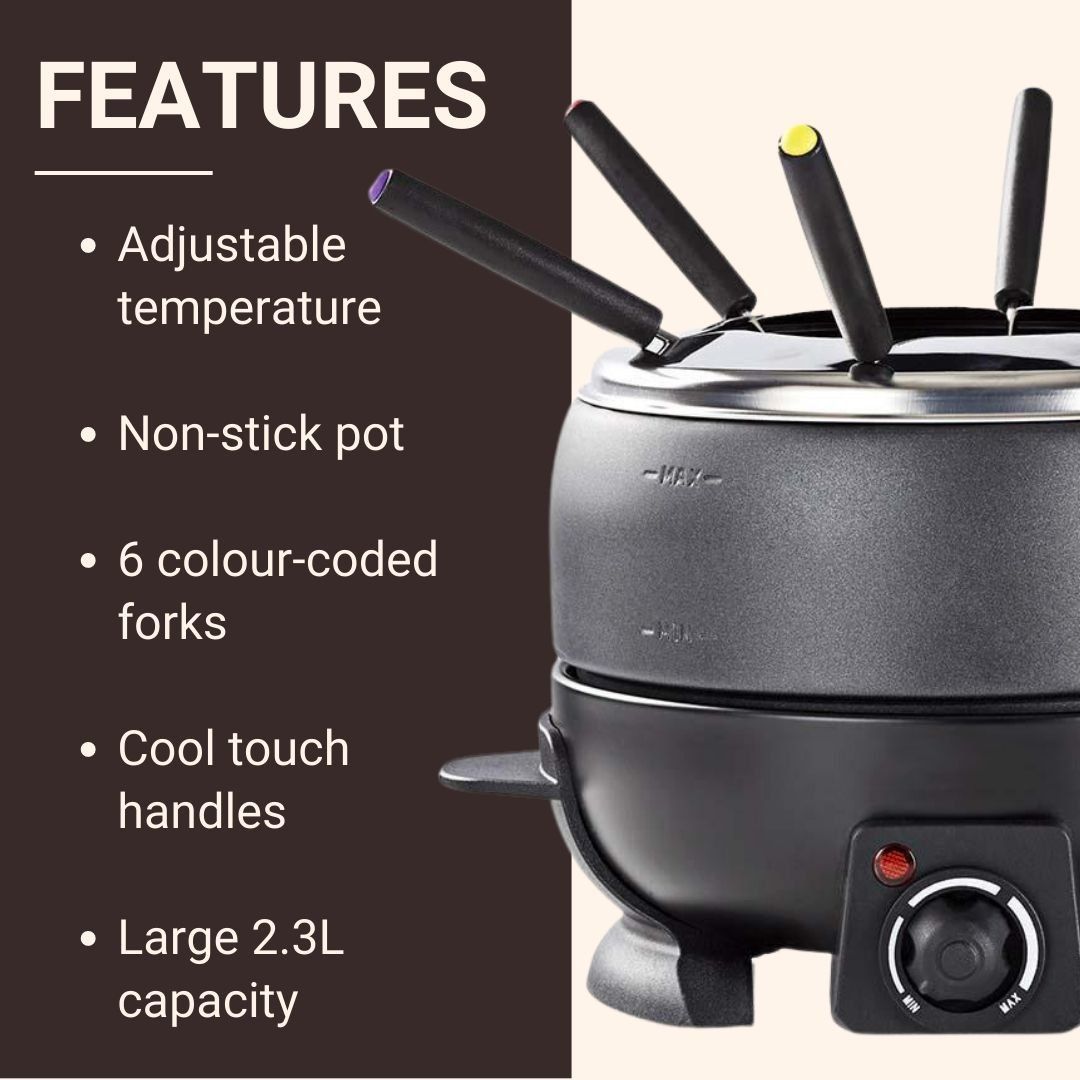 Electric Fondue Set 6 People 2.3L BOXED2ME