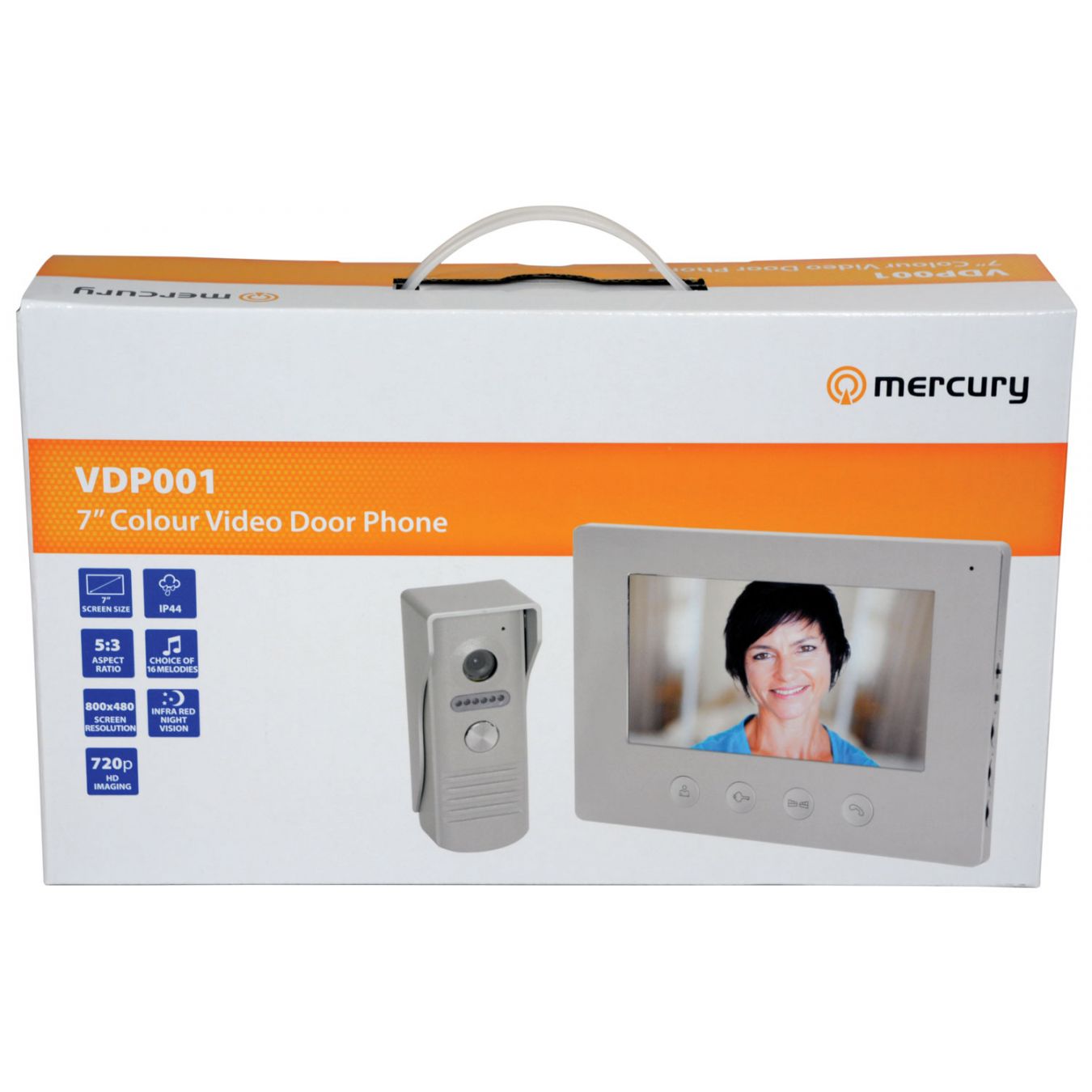 Mercury 7" Colour LCD Monitor Wired Doorbell Home Security