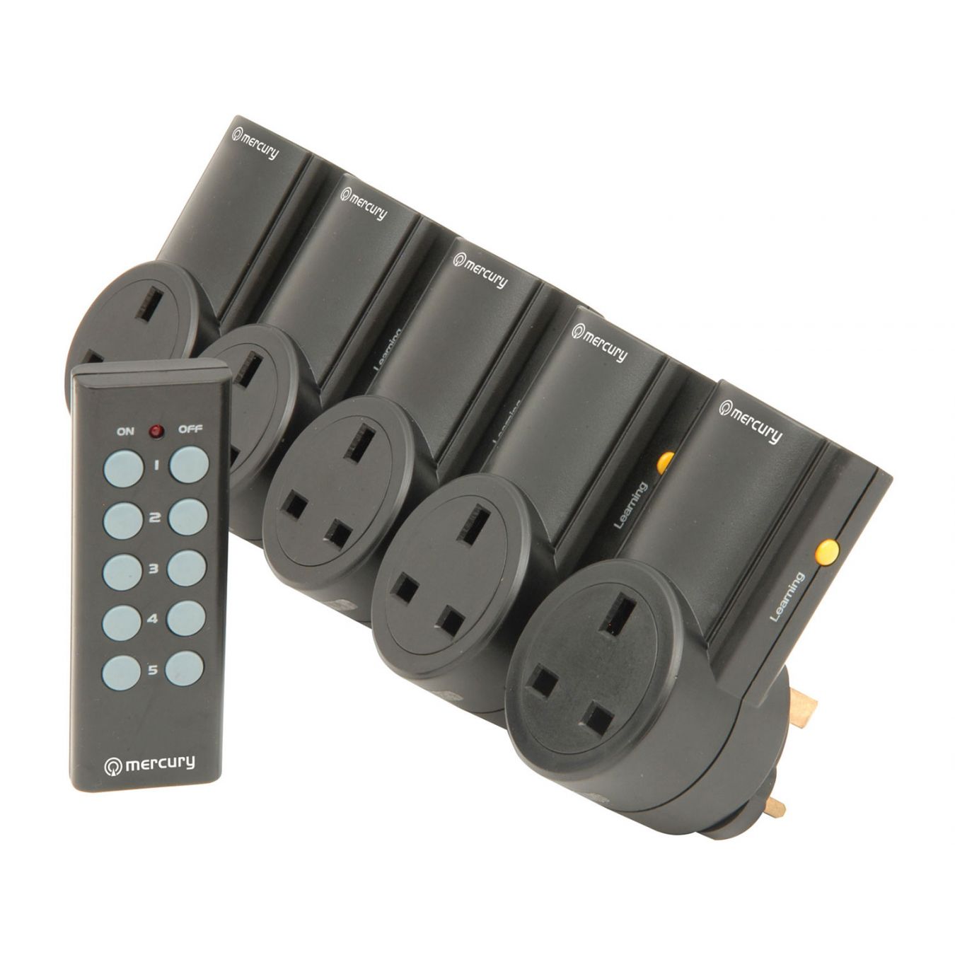 Mercury Remote Control Mains Socket Adaptor Set of 5 BOXED2ME