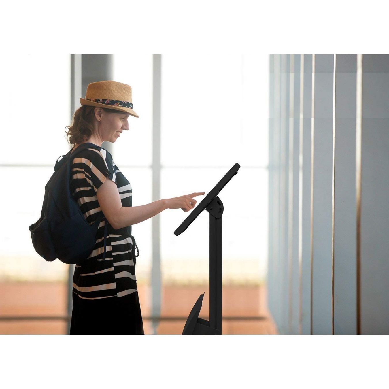 iPad 2 3 4 Anti Theft Secure Floor Stand Lockable Exhibition Display