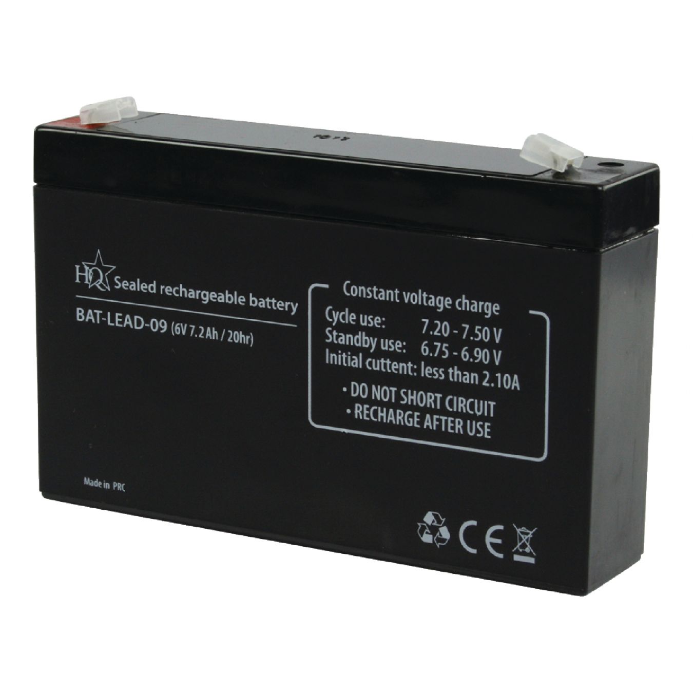 6v 6 Volt 2.2Ah 7200mAh Lead Acid Battery