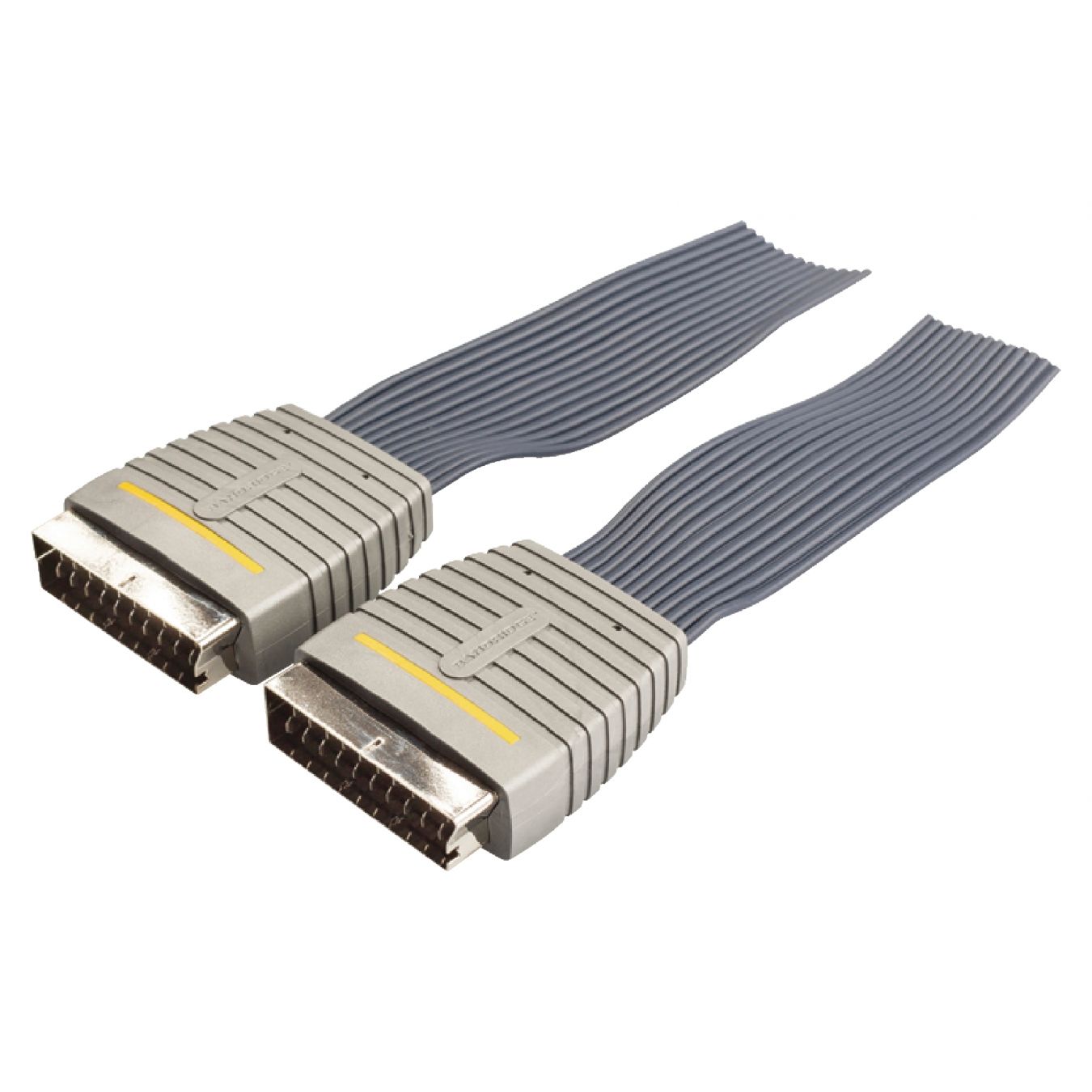 Bandridge Ultra Flat 5m Branded OFC RGB 21 Pin Fully Wired Scart Lead ...