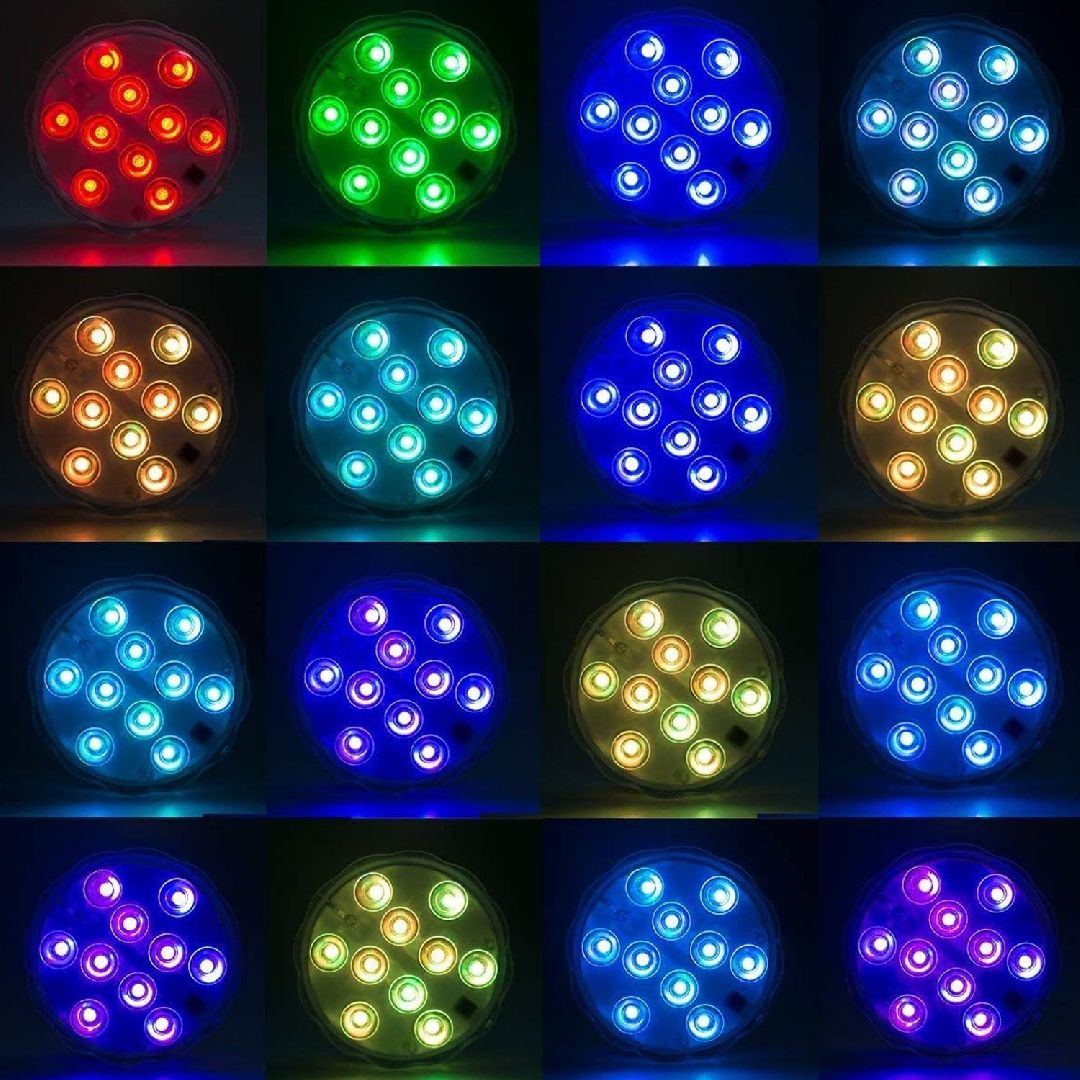 10 LED Colour Changing Night Light With Wireless Remote