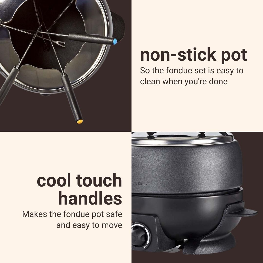 Electric Fondue Set 6 People 2.3L BOXED2ME